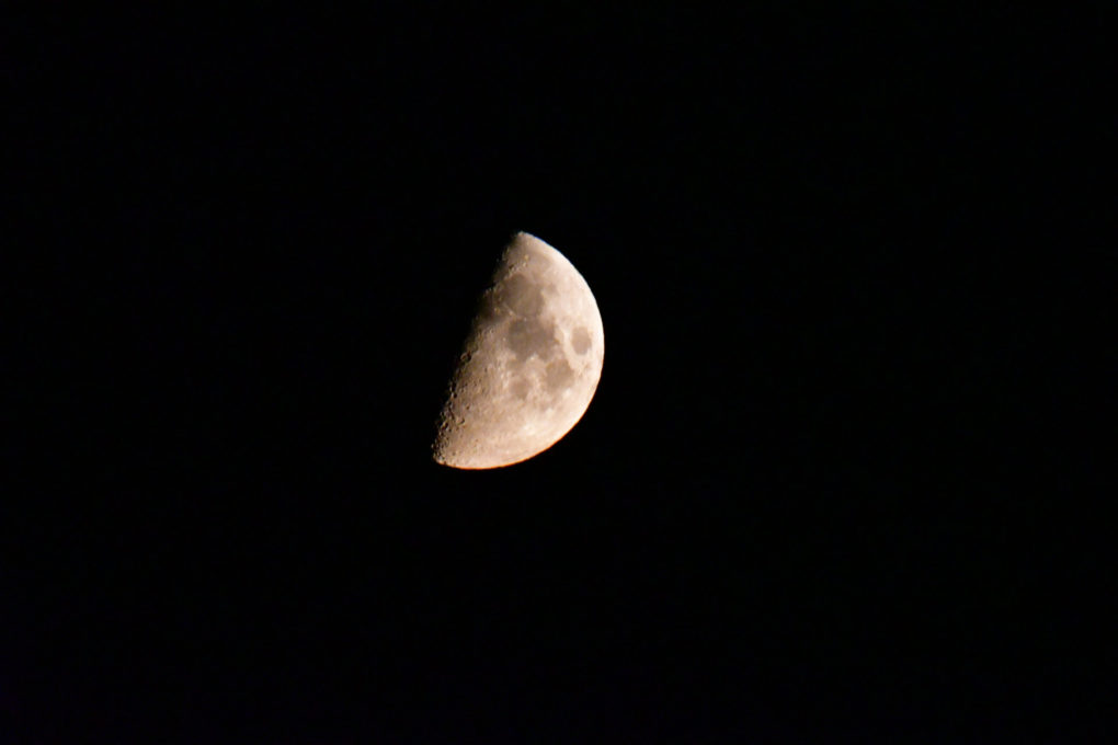 夜空と月