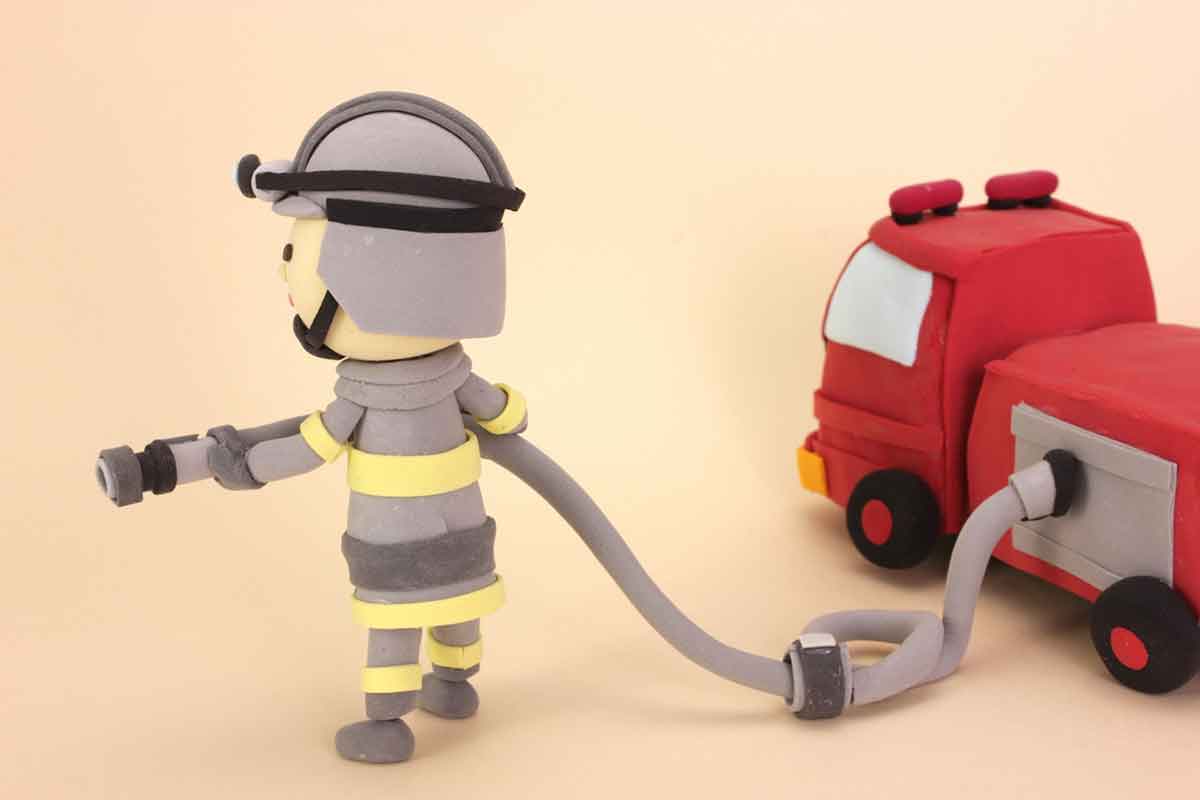 消防隊員の人形