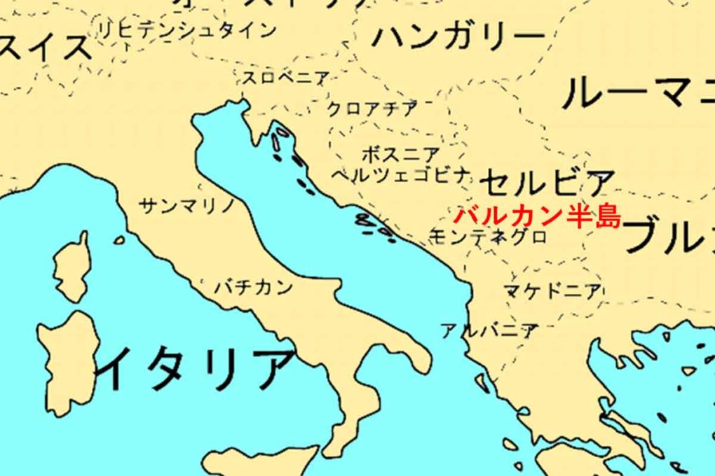 アドリア海の地図