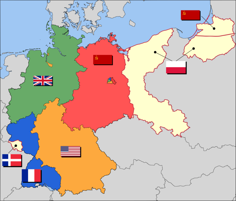分割されたドイツの地図